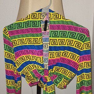 Colorful Bohemian / Tribal crop top